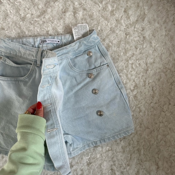 ZARA Light Denim Asymmetrical Skort 💙🦋 - Picture 3 of 4